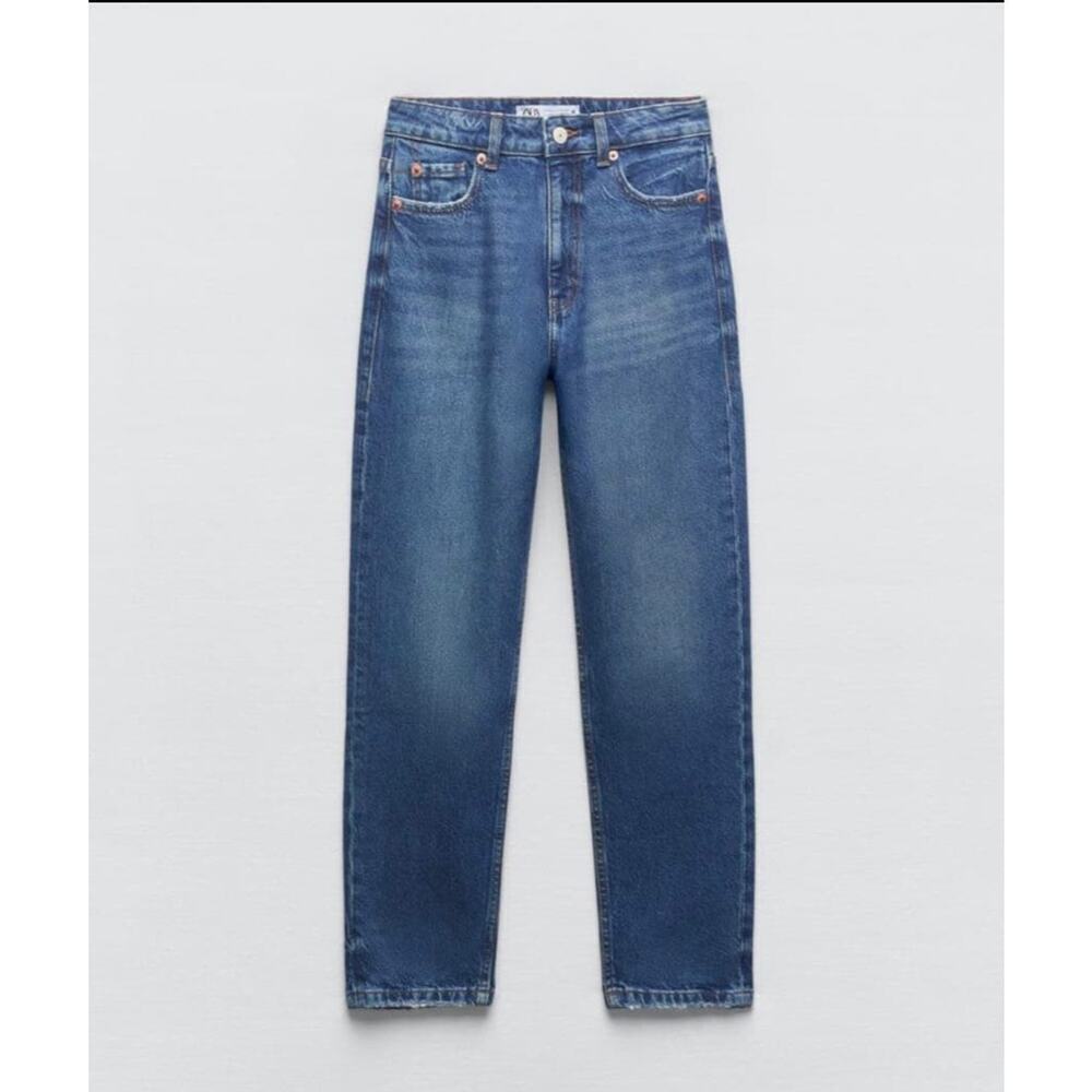 ZARA HIGH RISE SLIM MOM LEG ANKLE COMFORT sz 4
